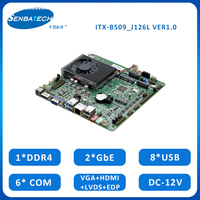 ITX-B509_J126L Celeron Celeron 95a DDR4 16GB 8 USB 6 COM 12V fansız Mini Itx endüstriyel kontrol bilgisayar anakartı