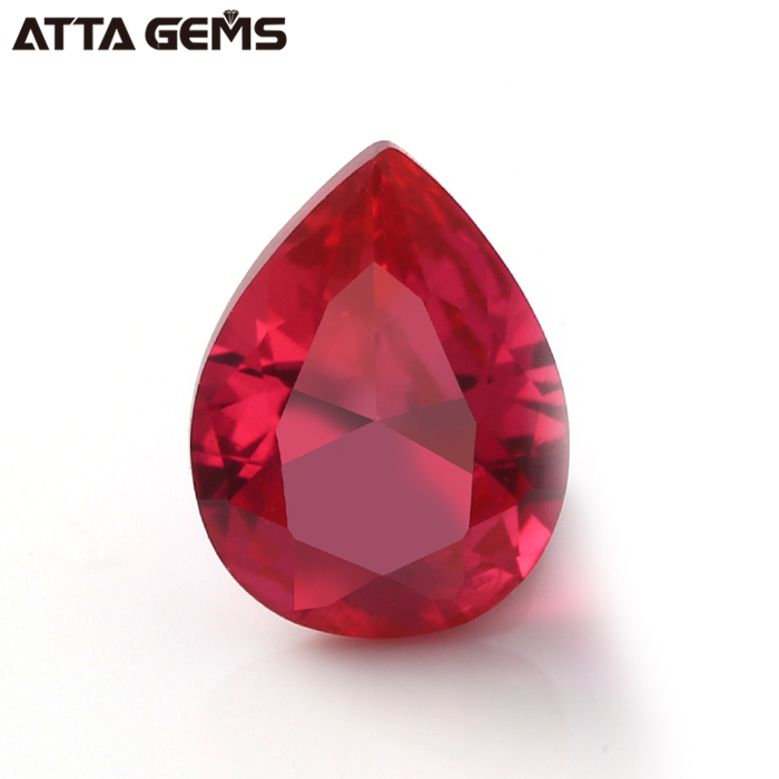 Commande Minimum de 50 pcs/Pack 1.0 ~ 6.0mm 5 # Corindon Synthétique Rond Prix de la Pierre De Rubis Synthétique
