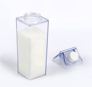 Bouteille en plastique acrylique transparente personnalisée pour lait et eau, vente en gros, emballage en carton - Product Image 2
