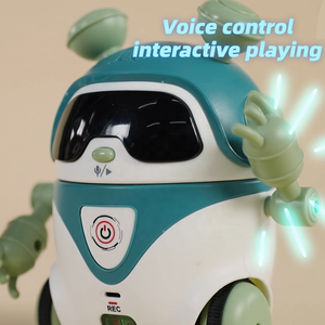 Nouveau jouet robot intelligent à commande vocale pour enfants, dialogue intelligent, jouet robot musical interactif de danse avec mode d'enregistrement et de répétition - Product Image 3