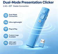 Présentateur sans fil avec pointeur laser rouge, stylo de retournement de page, contrôle du volume, présentation PPT, USB 2.4GHz, télécommande pour PowerPoint, souris