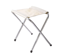 Chaise de camping pliable portable mini BBQ en acier, petit tabouret carré pliant pour l'extérieur – Offre spéciale