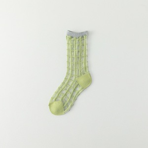 Glass <b>Silk</b> <b>Socks</b> Summer Women Thin Breathable Mid Tube <b>Socks</b> Korean Style Color Matching Pile <b>Socks</b> Trendy - Product Image 2