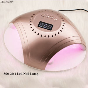 Secador <span class=keywords><strong>de</strong></span> lámpara Led 2 en 1 para <span class=keywords><strong>uñas</strong></span>, luz roja para dos <span class=keywords><strong>manos</strong></span>, 86w, ventilador integrado para lámpara UV Led <span class=keywords><strong>de</strong></span> disipación <span class=keywords><strong>de</strong></span> calor, <span class=keywords><strong>2022</strong></span> - Product Image 1