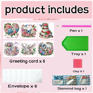 Nouvelle carte DIY 2026 avec points de diamant, motif papillon floral et gâteau, <span class=keywords><strong>pour</strong></span> la Fête des Mères, <span class=keywords><strong>pour</strong></span> maman - Product Image 3