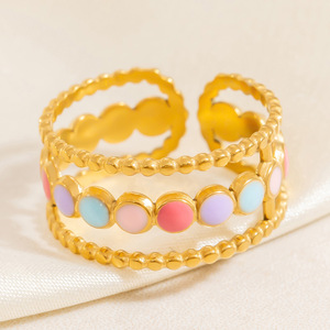 Fashion <b>Rings</b> Flower Design 18k Gold Plated Women's Jewelry Gift Set - Product Image 3