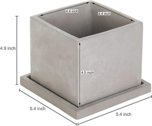 Workpro — rabotteuse de cubes en argile ciment, 5 pouces, avec plateaux amovibles, ensemble de 2 cubes <span class=keywords><strong>gris</strong></span> - Product Image 3