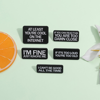 Pin de Esmalte 'Estoy Bien, Solo Cálmate' - Broche Metálico Divertido, Insignia para Solapa, Joyería, Accesorios para Mochila, Venta al Por Mayor