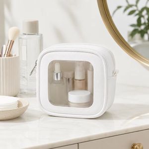 OEM ODM Frosted PVC <b>Makeup</b> Bag Custom Logo Waterproof Travel Toiletry Pouch Beauty <b>Storage</b> Wholesale Factory Supplier - Product Image 5