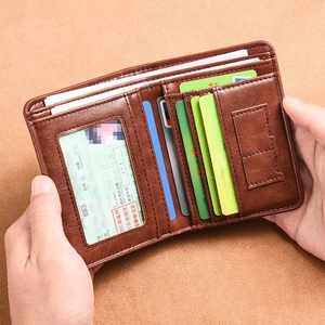 Cartera de hombre vintage de tres pliegues, multifuncional, transfronteriza, de una pieza, delgada, corta, de poliéster, para tarjetas y permiso de <span class=keywords><strong>conducir</strong></span> - Product Image 3