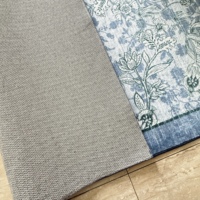 Tapis en flanelle polaire imprimé bleu floral, lavable en machine, 71x122cm, tapis doux antidérapant pour entrée, couloir, chambre à coucher