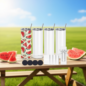 Vasos de sublimación de acero inoxidable de 20 oz, en blanco, con pajita, aislados al vacío, para coche, oficina, hogar, con caja de regalo. - Product Image 2