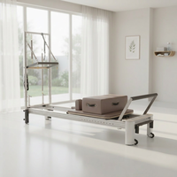 Nouveau modèle d'équipement d'exercice : Reformer Pilates en aluminium avec tour, machine Pilates 2-en-1 pour le remodelage corporel, idéal pour studio de Pilates