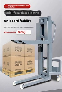 Equipo apilador de elevador eléctrico de carga automática portátil de 300kg para manipulación de materiales accesorios de montacargas - Product Image 5