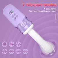 Automatische Mini-Massagepistole mit Heizfunktion, Vibrator für G-Punkt, Klitoris- und Anale Stimulation, Masturbationsdildo-Maschine für Frauen