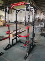 Équipement de fitness OEM pour la maison et la salle de sport, robuste, avec poids libres, cage de musculation multifonction réglable, rack de squat profond et machine Smith
