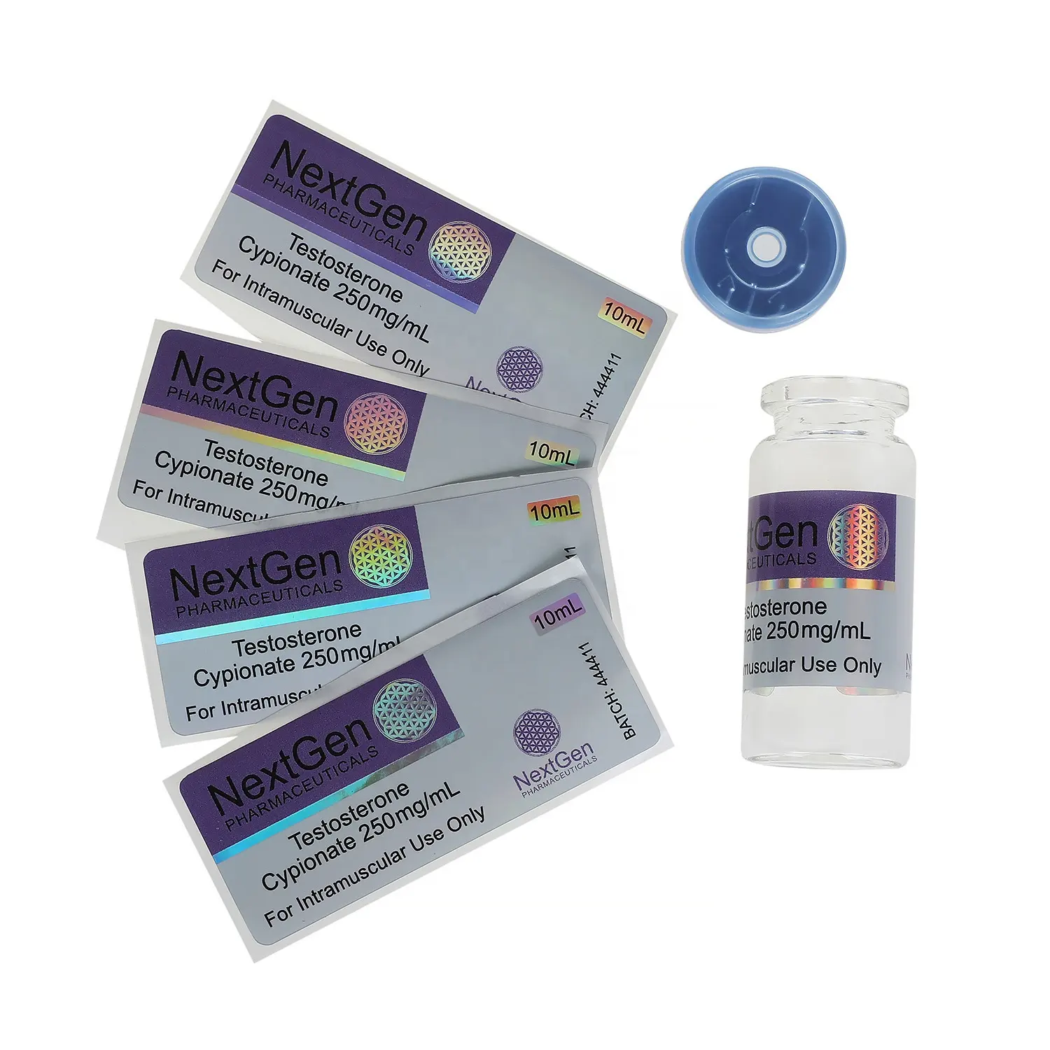 Free Design Color Printing Pharmaceutical Vial Labels Steroid 10ml Vial Labels