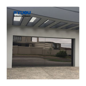 Portes <span class=keywords><strong>de</strong></span> <span class=keywords><strong>garage</strong></span> résidentielles modernes avec télécommande insérée mode sans cadre haute performance <span class=keywords><strong>sectionnelle</strong></span> en aluminium à panneau <span class=keywords><strong>de</strong></span> verre - Product Image 2