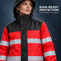 Combinaison de pluie imperméable en PVC réfléchissant et léger avec capuche et pantalon pour travaux routiers, moto, escalade, activités de plein air, vêtements de pluie pour adultes