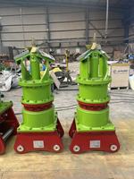 Déchiqueteur de souches et broyeur de racines pour mini-excavatrice de 6 à 9 tonnes avec foret spiralé, jaune, garantie 1 an