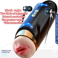 Masturbador Eléctrico Recargable de Bolsillo para Adultos, Doble Cabezal, Resistente al Agua, con Certificación CE para Uso Oral y Vaginal