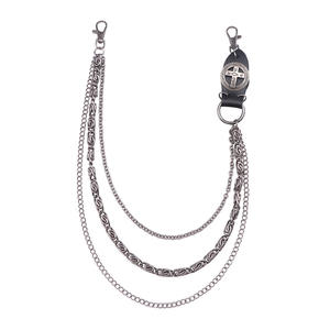 Cadena de cintura unisex de metal con diseño de cruz, aleación de zinc, accesorio informal para pantalones estilo hip hop para hombres y mujeres - Product Image 5