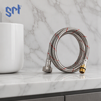 Tuyau flexible d'alimentation en eau chaude et froide avec revêtement tressé en acier inoxydable pour robinet