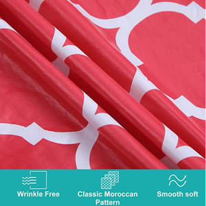 Mantel Redondo de PVC Rojo Festivo HuiHe, Mantel <span class=keywords><strong>para</strong></span> <span class=keywords><strong>Mesa</strong></span> Seguro <span class=keywords><strong>para</strong></span> Alimentos, Fácil de <span class=keywords><strong>Limpiar</strong></span>, con Borde Cosido - Product Image 4