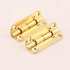 Colore oro 90 gradi 36mm metallo scatola di legno cerniera di testa per scatola di gioielli accessori