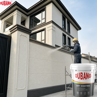 Peinture murale à effet pierre à base d'eau, revêtement texturé en granit pour façade de bâtiment