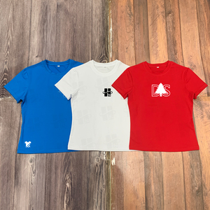 Camiseta Clásica para Mujer, Personalizada con Estampado Flocado, 90% Algodón, 10% Elastano, Preencogida, Ajuste Delgado, Alta Elasticidad, Color Sólido, Venta al por Mayor - Product Image 5