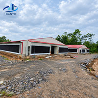 Structure en acier pour abri à bétail, bâtiment agricole préfabriqué pour projets d'élevage