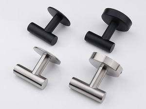 WEKIS Hot Sale Brushed Double Towel Hanger Heater Self Adhesive Robe <b>Hooks</b> for <b>Bathroom</b> Apartment Gym - Product Image 4