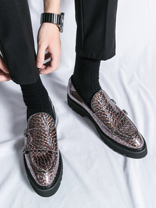 Chaussures Double Boucle Couleur Or, Semelle Épaisse, Durables en Cuir Verni, pour <span class=keywords><strong>Mariage</strong></span> <span class=keywords><strong>Homme</strong></span> - Product Image 4