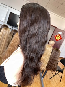 Cheveux timides sur mesure 20 pouces Bandfall perruque juive Super légère couche #4 couleur 100% cheveux humains perruques casher - Product Image 4