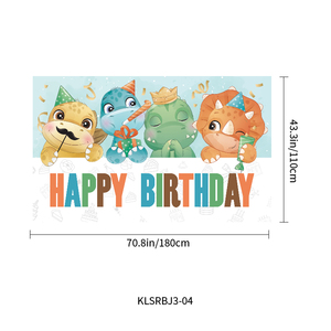 Dinosaurier Geburtstag Hintergrund für Kinder Jungen Kinder Alles Gute zum Geburtstag Hintergrund Banner Party Dekorationen liefert Zeichen für Fotografie - Product Image 5