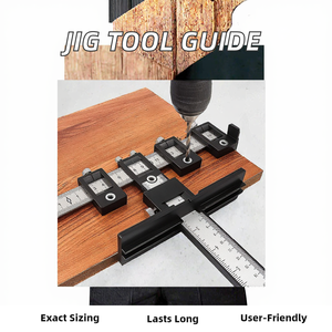 Alat Jig Perkakas Kabinet DIY-OEM Panduan Pengeboran Kayu untuk Memasang Gagang dan Kenop pada Pintu dan Laci - Product Image 2