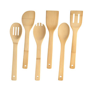 مجرفة خيزران بتصميم حديث لوازم المطبخ مع شوك وملاعق أوانِ لأدوات المطبخ - Product Image 5