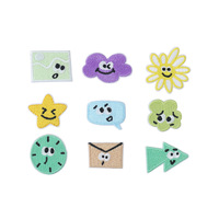 Patchs brodés de dessins animés amusants, thermocollants ou à coudre, adaptés aux accessoires vestimentaires DIY tels que vêtements, sacs et chapeaux