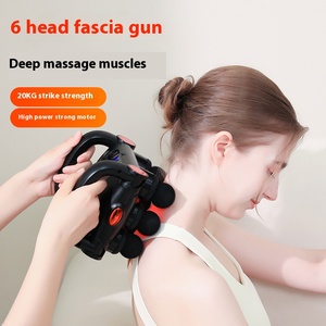 <span class=keywords><strong>Pistolet</strong></span> <span class=keywords><strong>de</strong></span> <span class=keywords><strong>massage</strong></span> à percussion sans fil à 8 têtes, 20 vitesses, 5 modes, haute fréquence, pour la relaxation musculaire profonde du corps entier - Product Image 2