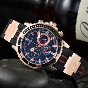 Nouvelle marque originale hommes montres plongeur chronographe requin marteau en acier inoxydable multifonction automatique Date montre à Quartz