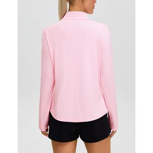 Camiseta Deportiva de Manga Larga con Cierre de Cremallera para Mujer, Camiseta de Golf con Protección Solar UPF 50+ y Absorción de Humedad - Product Image 2