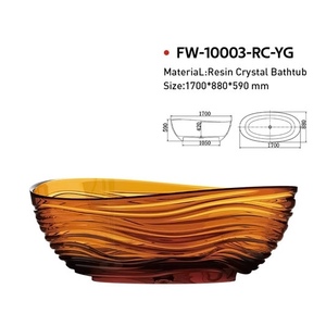 Bañera Moderna de <span class=keywords><strong>Resina</strong></span> Independiente, Ecológica, con Hidromasaje, Chorros de Aire, Drenaje Integrado, para Baño - Product Image 1