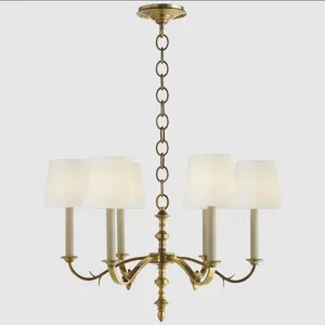 Modern High Quality Antique Vintage Pendant Luxury Light Led Hanging Light For Living Room Brass Foyer Chandelier