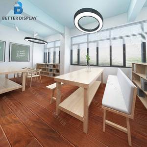 <span class=keywords><strong>Vitrine</strong></span> murale en bois de haute qualité personnalisée pour librairie, <span class=keywords><strong>vitrine</strong></span> de bibliothèque, meubles de librairie, étagères de librairie, comptoir d'exposition de vente au détail - Product Image 3