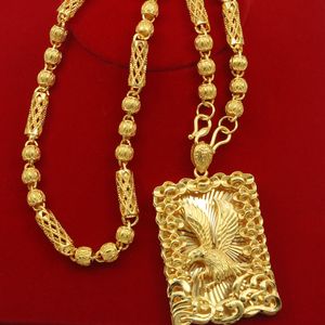 Collana con <span class=keywords><strong>Ciondolo</strong></span> a Forma di Animale Placcato Oro 24K, Catena Lucida Stile Punk Hip Hop per Uomo, Regalo per la Festa del Papà - Product Image 3