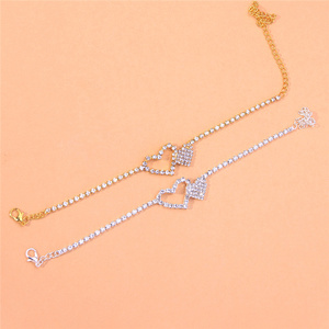 <span class=keywords><strong>Bracelet</strong></span> <span class=keywords><strong>de</strong></span> <span class=keywords><strong>cheville</strong></span> vintage pour femmes, strass en forme <span class=keywords><strong>de</strong></span> cœur, plaqué <span class=keywords><strong>or</strong></span>, accessoire <span class=keywords><strong>de</strong></span> mode, nouvelle collection été - Product Image 5