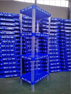 Desain kustom rak Display plastik ramah lingkungan untuk minuman lembut iklan rak Display promosi ramah lingkungan - Product Image 4
