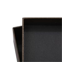 Kotak Dompet Pendek Model Lid-and-Base, Kotak Hadiah Persegi, Kotak Kertas Kraft Vintage, Bahan Daur Ulang, Berlapis Spons, Dilapisi UV