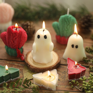 Velas Aromáticas Perfumadas Blancas sin Humo, Hechas a Mano, Novedosas, al por Mayor, para Decoración de Halloween - Product Image 3
